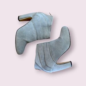 Elegant Gray Women's Ankle Boots